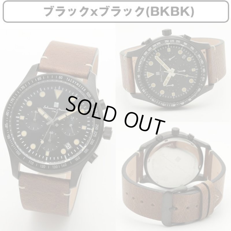 画像11: レザーベルト&10気圧防水Salavatore Marraサルバトーレマーラクロノグラフウォッチ「SM19101」 (11)