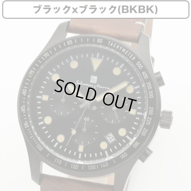 画像10: レザーベルト&10気圧防水Salavatore Marraサルバトーレマーラクロノグラフウォッチ「SM19101」 (10)