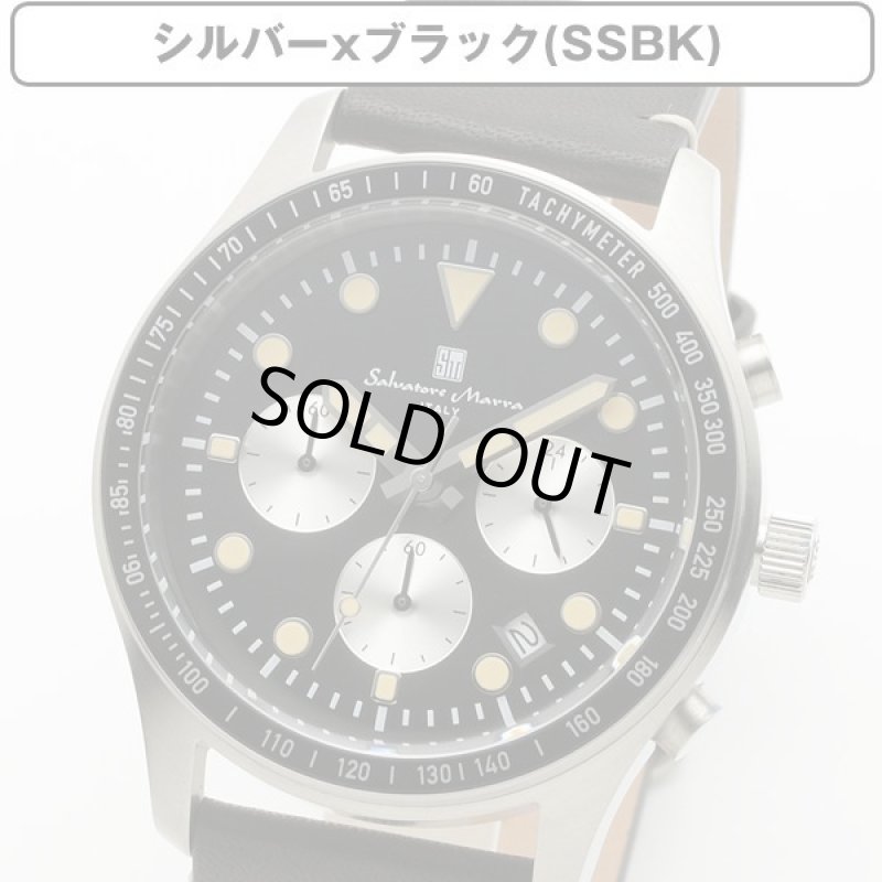 画像6: レザーベルト&10気圧防水Salavatore Marraサルバトーレマーラクロノグラフウォッチ「SM19101」 (6)