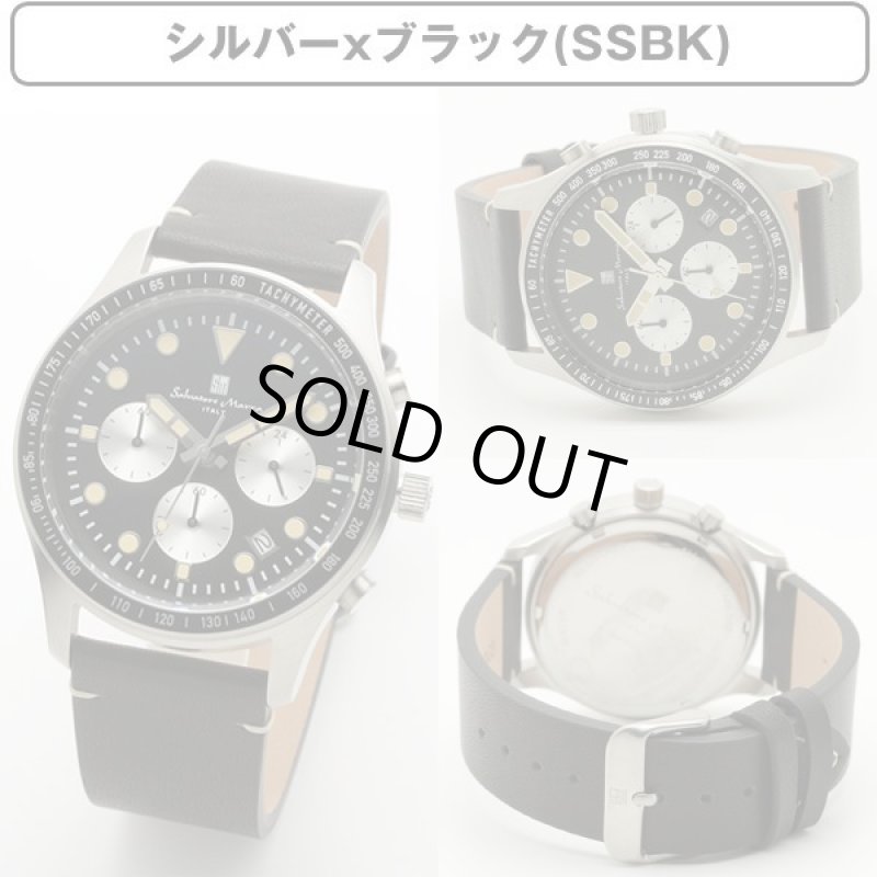 画像7: レザーベルト&10気圧防水Salavatore Marraサルバトーレマーラクロノグラフウォッチ「SM19101」 (7)