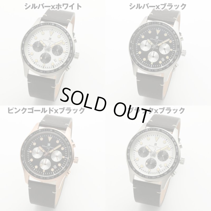 画像3: レザーベルト&10気圧防水Salavatore Marraサルバトーレマーラクロノグラフウォッチ「SM19101」 (3)