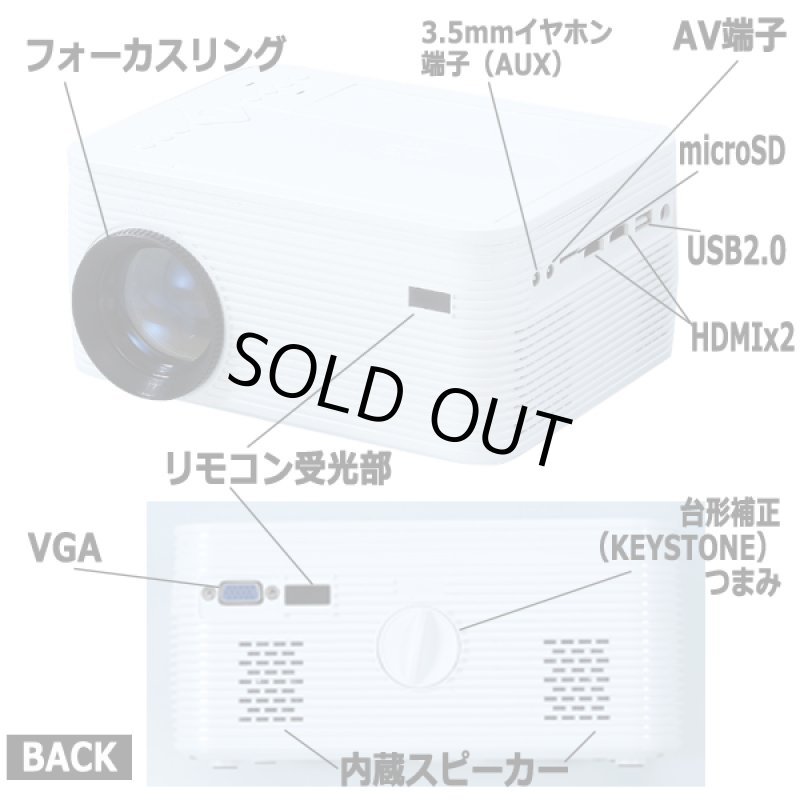 画像6: DVDプレイヤー一体型コンパクトLEDプロジェクター[El-90028] (6)