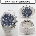 画像8: ホワイトラバーベルト&10気圧防水Salavatore Marraサルバトーレマーラクロノグラフウォッチ「SM15107」 (8)