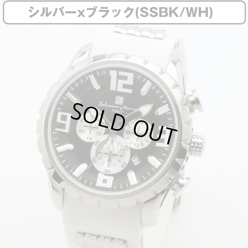 画像11: ホワイトラバーベルト&10気圧防水Salavatore Marraサルバトーレマーラクロノグラフウォッチ「SM15107」 (11)