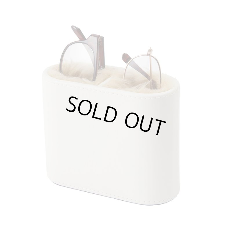 画像3: ファーアレンジメガネスタンド２本用ホワイト (3)