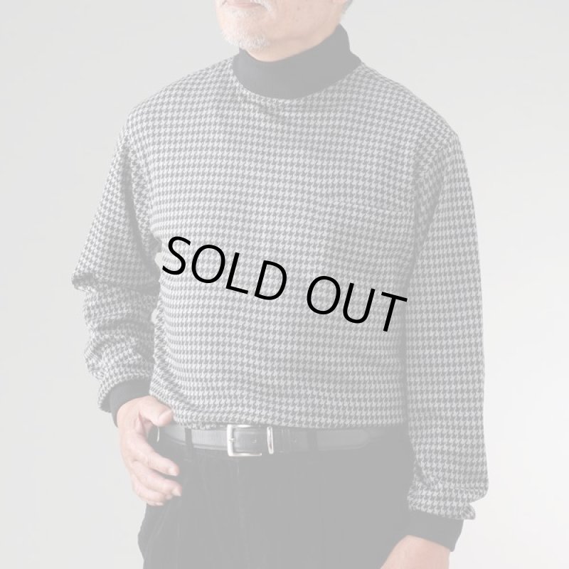 画像2: mij（エムアイジェイ）日本製暖か千鳥格子ハイネックシャツ2色組 (2)