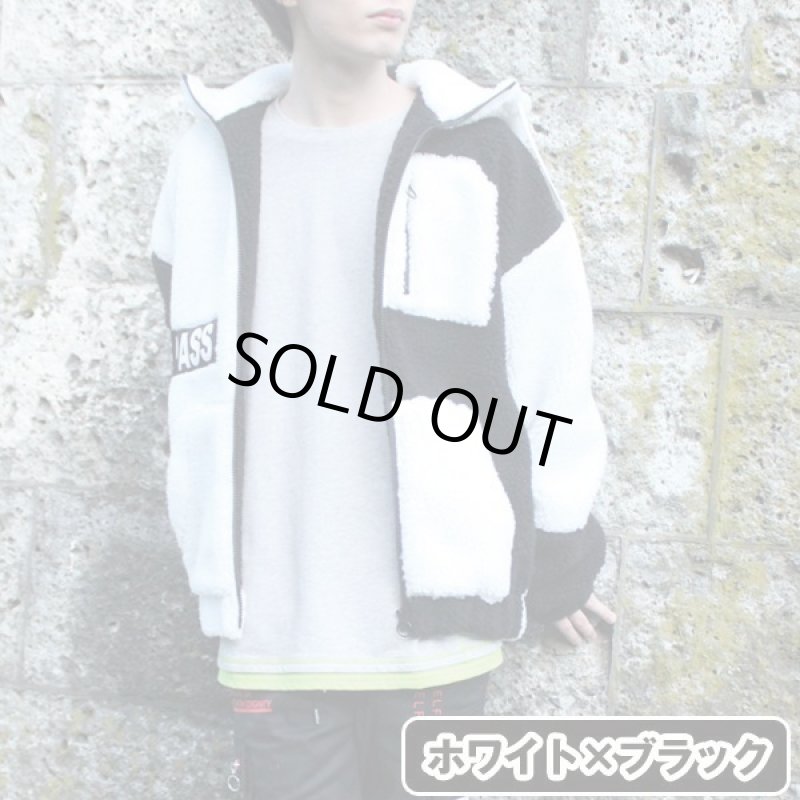 画像3: RINGS配色シープボアフード付きブルゾン (3)