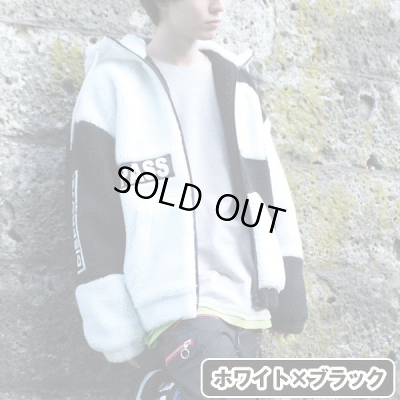 画像2: RINGS配色シープボアフード付きブルゾン (2)