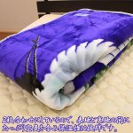 画像3: 日本製・開運招来2枚合わせ紫鶴毛布 (3)