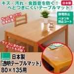 画像1: 日本製「透明テーブルマット 80×135用」 (1)