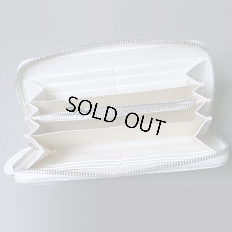 画像6: ダイヤモンドパイソン白蛇皮ロングウォレット (6)