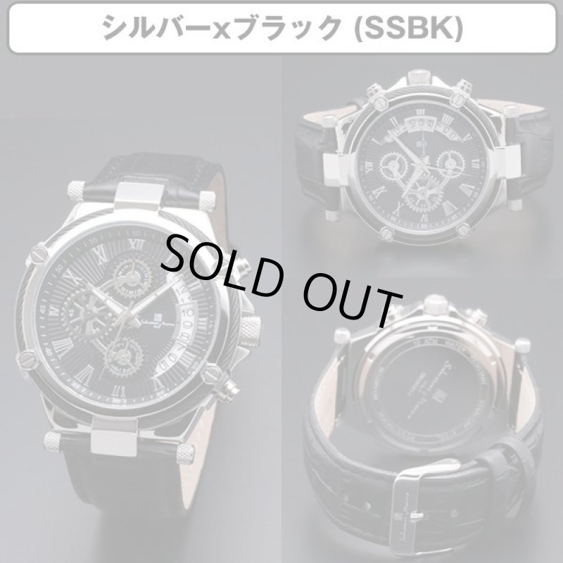 画像6: レザーベルト＆ギアデザインSalavatore Marraサルバトーレマーラクロノグラフウォッチ (6)