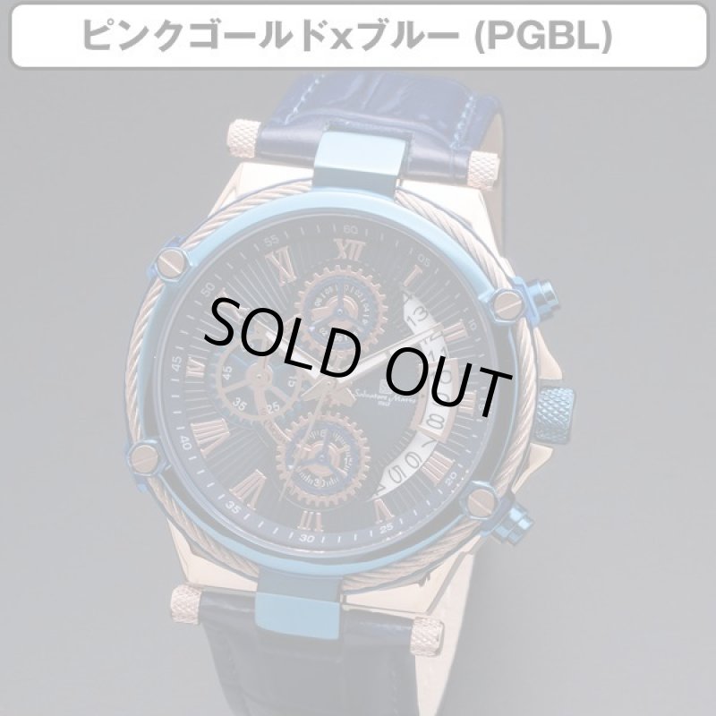 画像13: レザーベルト＆ギアデザインSalavatore Marraサルバトーレマーラクロノグラフウォッチ (13)