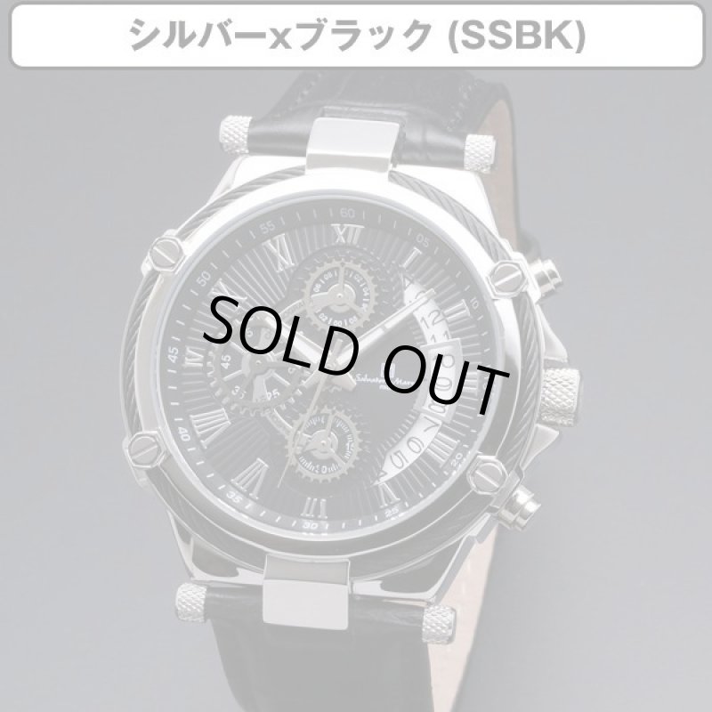 画像5: レザーベルト＆ギアデザインSalavatore Marraサルバトーレマーラクロノグラフウォッチ (5)