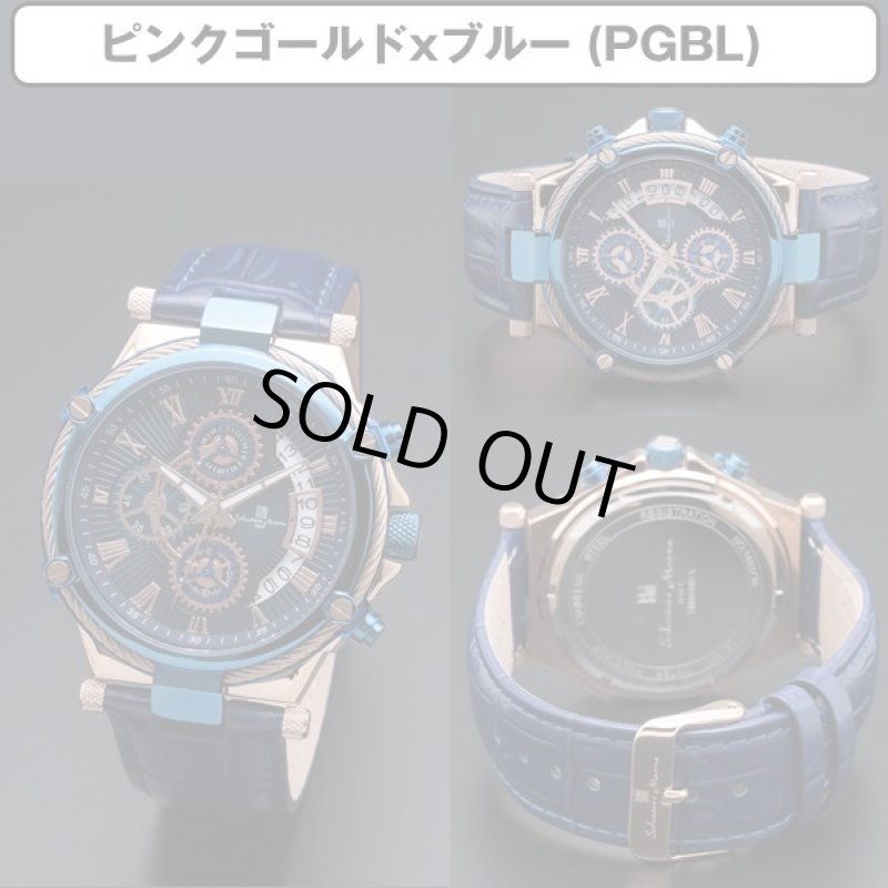 画像14: レザーベルト＆ギアデザインSalavatore Marraサルバトーレマーラクロノグラフウォッチ (14)