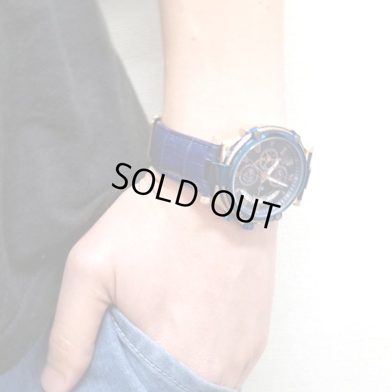 画像2: レザーベルト＆ギアデザインSalavatore Marraサルバトーレマーラクロノグラフウォッチ (2)