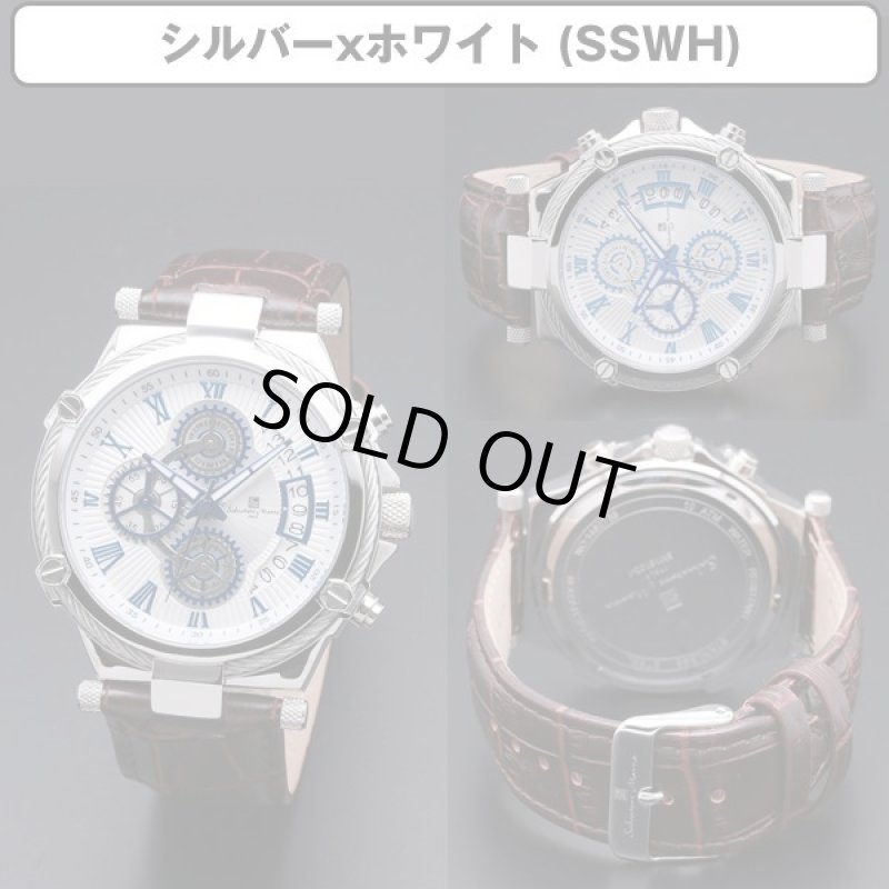 画像8: レザーベルト＆ギアデザインSalavatore Marraサルバトーレマーラクロノグラフウォッチ (8)