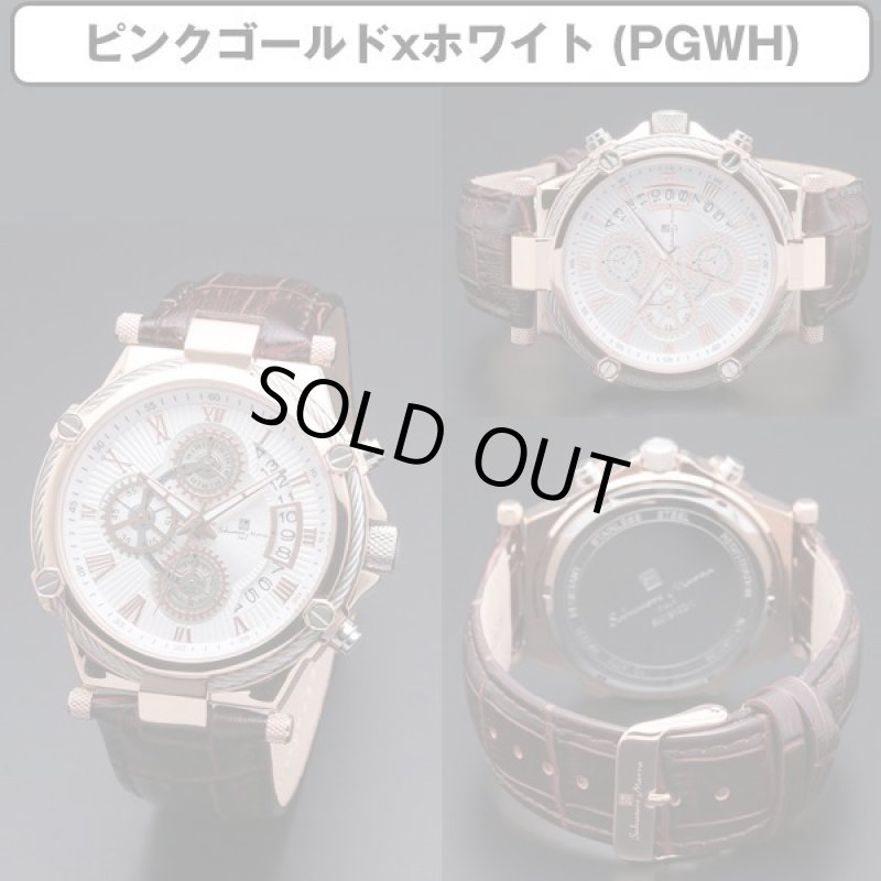 画像10: レザーベルト＆ギアデザインSalavatore Marraサルバトーレマーラクロノグラフウォッチ (10)