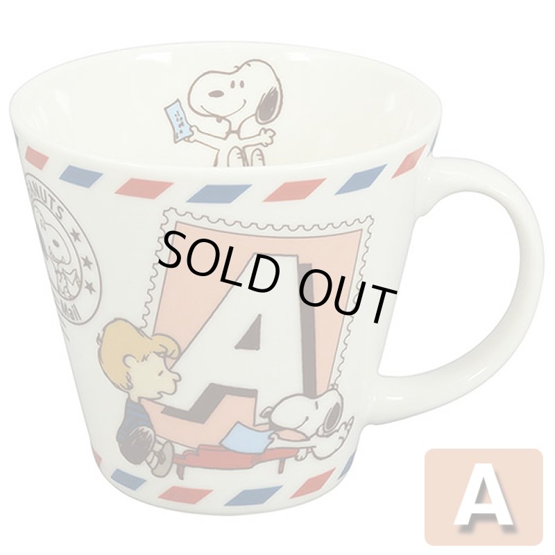 画像2: スヌーピーイニシャルマグ「エアメール」 (2)
