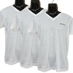 画像6: HANGTENロゴ入りインナーTシャツ３枚パック(Vネックホワイト３枚パック） (6)