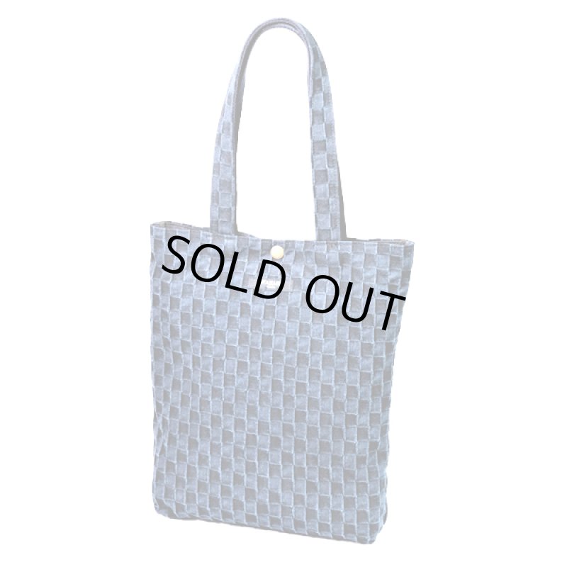 画像9: WAZABI岡山デニム立体的な市松生地トート (9)