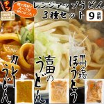 画像1: レンジアップうどん「ほうとう・吉田のうどん・カレーうどん」3種セット(9袋組） (1)