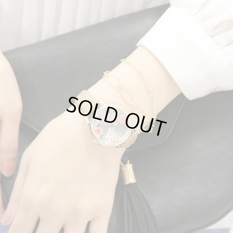 画像3: 艶めくフラワーラウンドウォッチ (3)