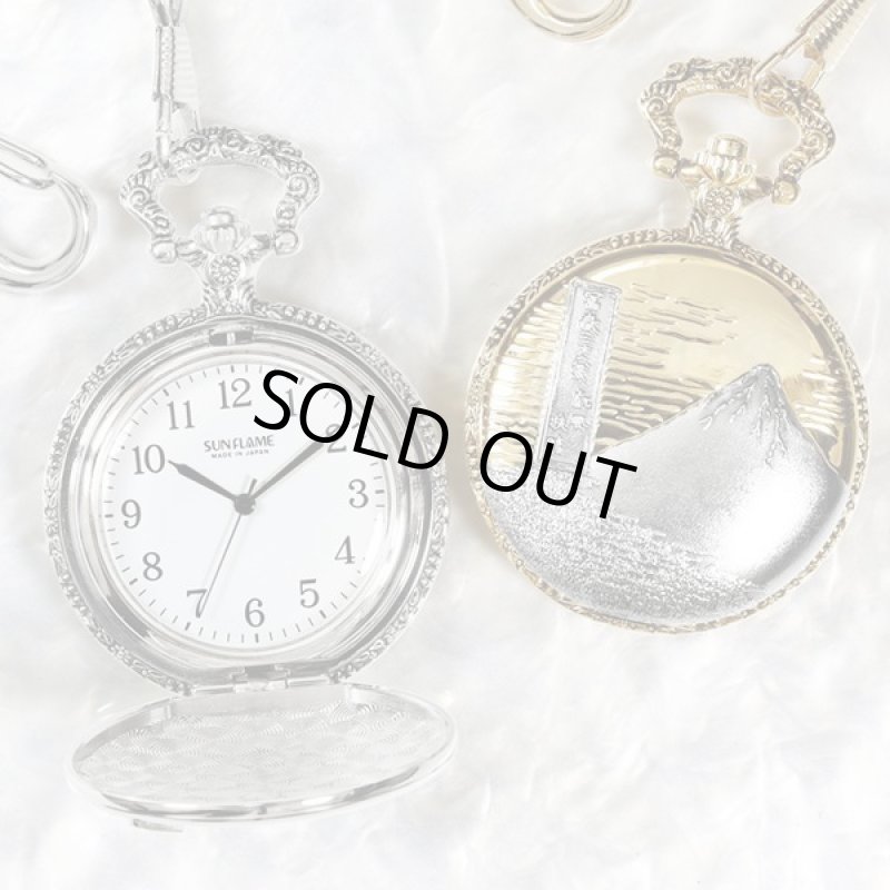 画像2: 日本製懐中時計「葛飾北斎富岳三十六景／凱風快晴」 (2)