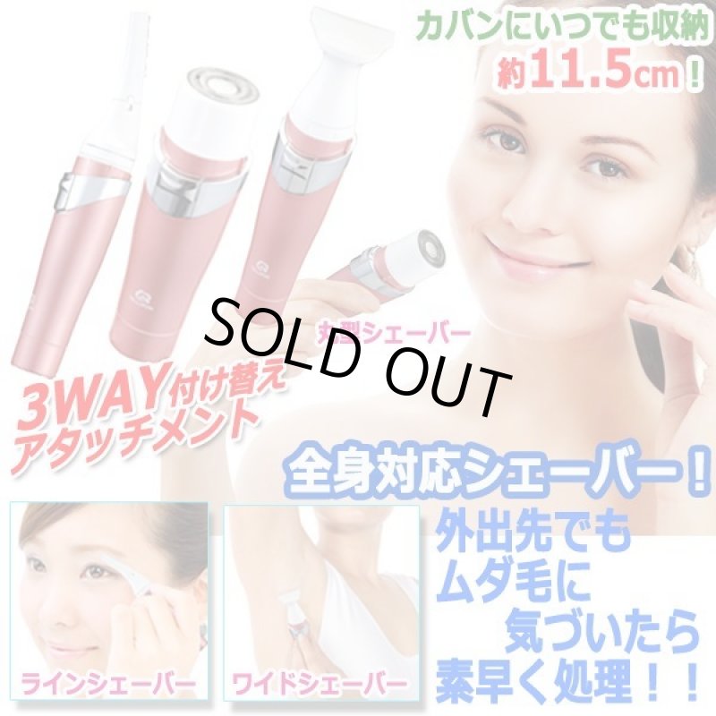 画像1: 全身ムダ毛処理！3WAYリップシェーバー (1)
