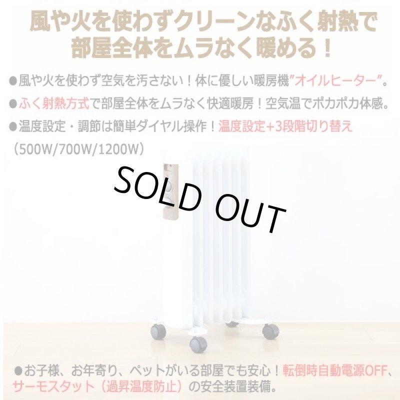 画像2: 空気を汚さないふく射熱方式暖房!7枚フィンオイルヒーター (2)