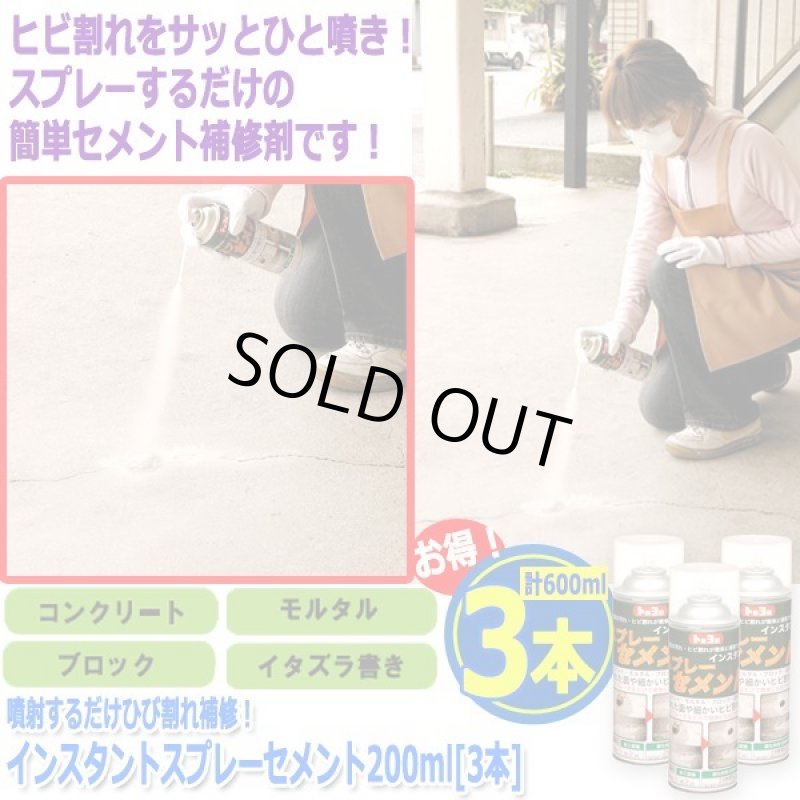 画像4: 噴射するだけひび割れ補修！インスタントスプレーセメント200ml[3本] (4)