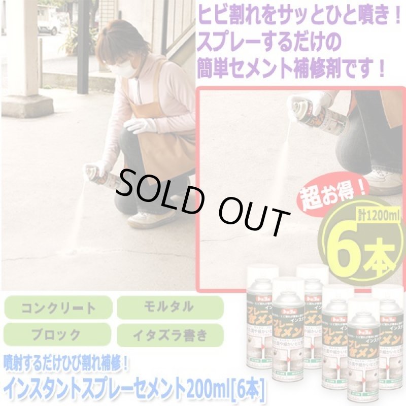 画像4: 噴射するだけひび割れ補修！インスタントスプレーセメント200ml[6本] (4)