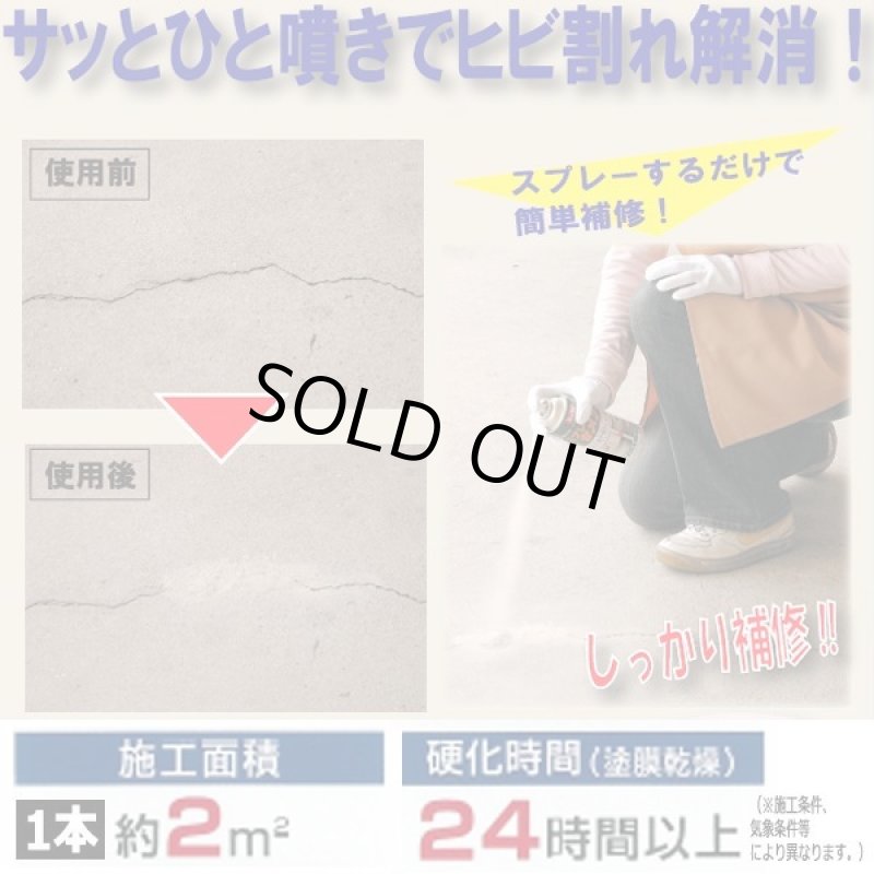 画像2: 噴射するだけひび割れ補修！インスタントスプレーセメント200ml[6本] (2)