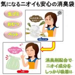 画像2: イヤなゴミの悪臭を抑える消臭剤配合グリーンポリ袋（10L・80枚） (2)