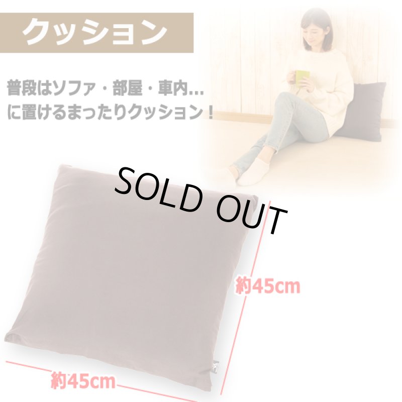 画像3: オールシーズンリバーシブル！ホットアルファあったか寝袋クッション (3)