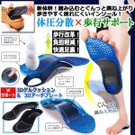 画像1: 弾力ゲルで衝撃吸収×足裏から跳ね上がる！プレミアム3Dゲルインソール（両足2枚入） (1)