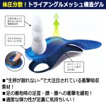 画像3: 弾力ゲルで衝撃吸収×足裏から跳ね上がる！プレミアム3Dゲルインソール（両足2枚入） (3)