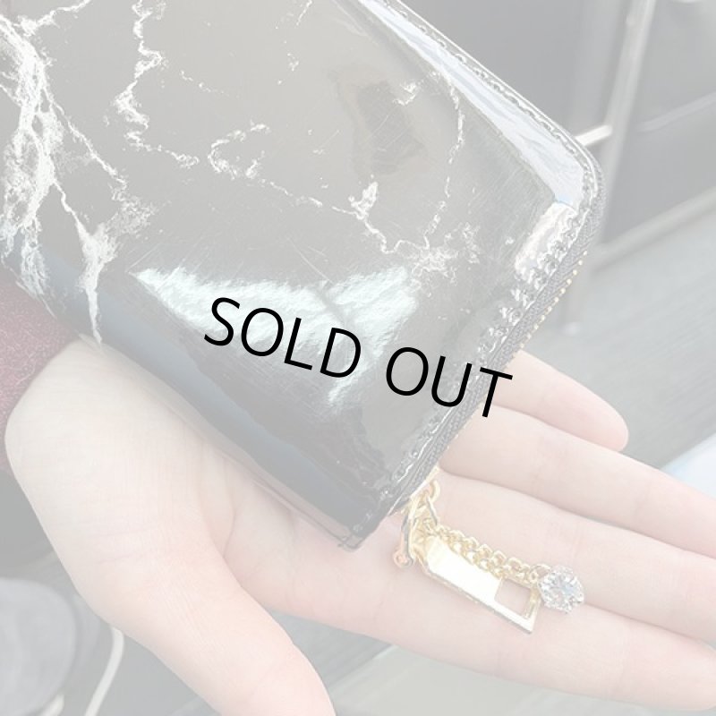 画像2: STAGEA（ステージア）キュービックジルコニア付き大理石調長財布 (2)