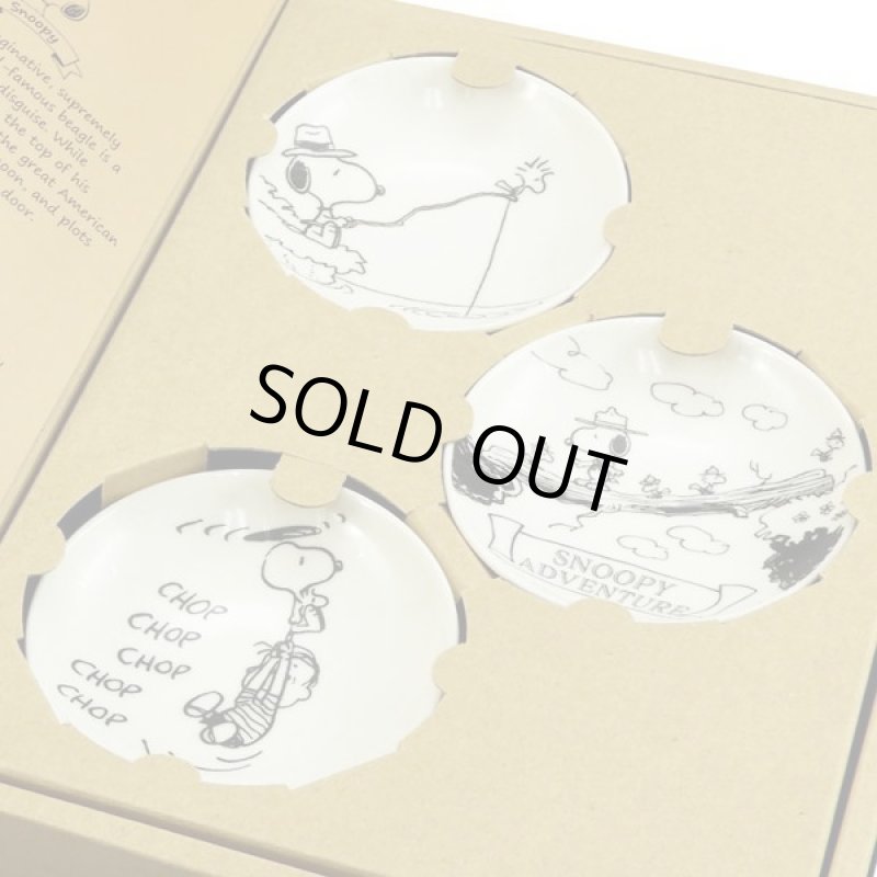 画像2: スヌーピーヴィンテージボックス入り豆皿3枚組 (2)