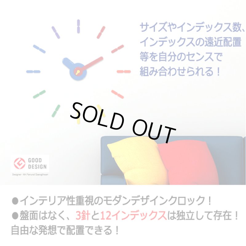 画像2: 壁にデザインするフリーフェイス！スプレッドクロック (2)