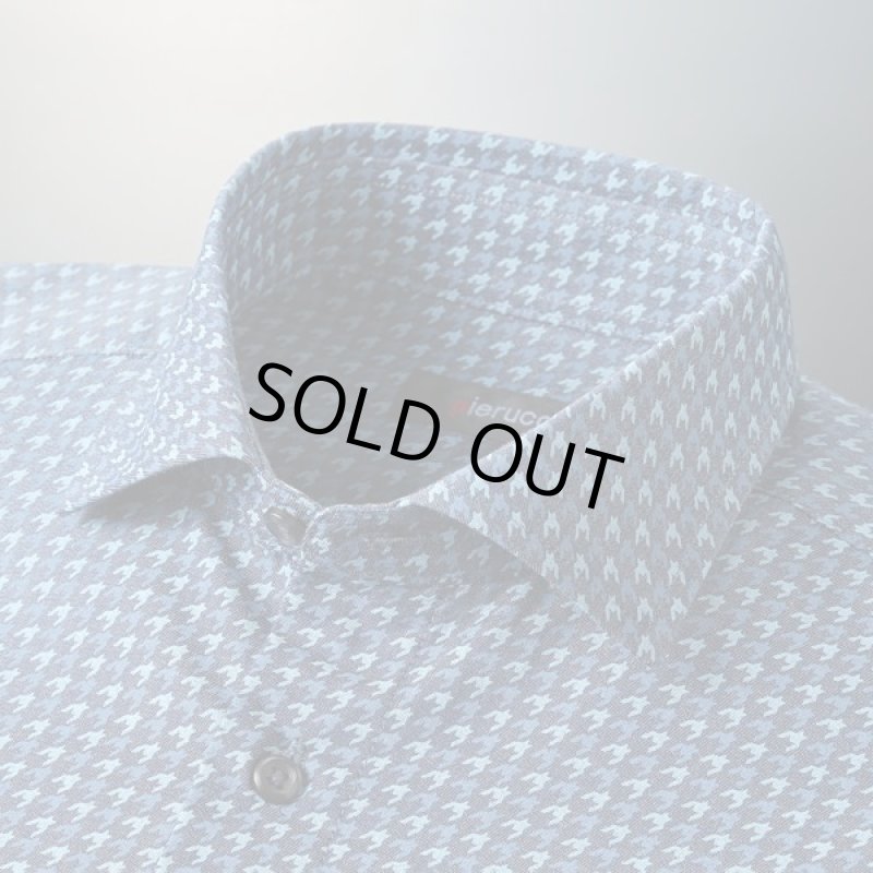 画像3: Pierucci(ピエルッチ)綿100%千鳥柄長袖シャツ2色組 (3)