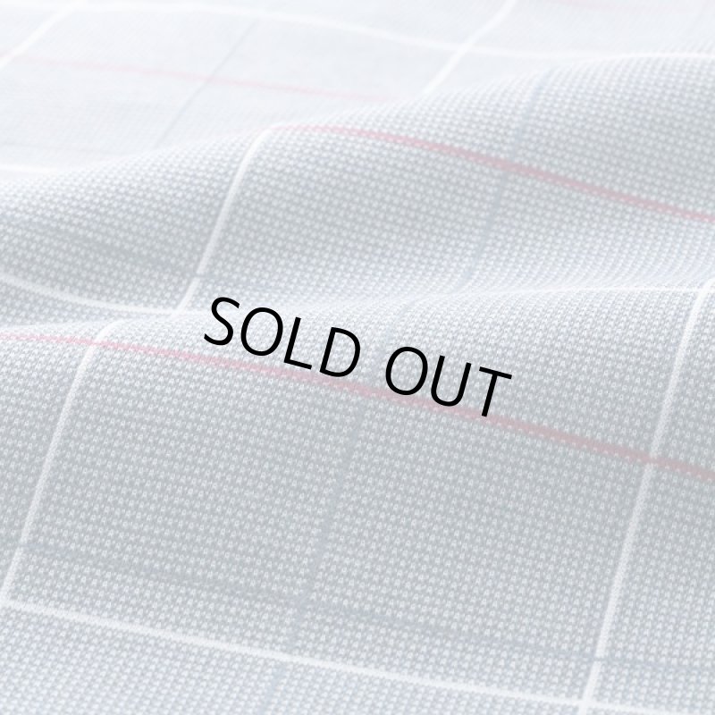 画像4: 日本製格子柄長袖ポロシャツ２色組 (4)