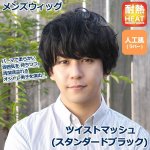 画像1: メンズウィッグ「ツイストマッシュ(スタンダードブラック)」 (1)