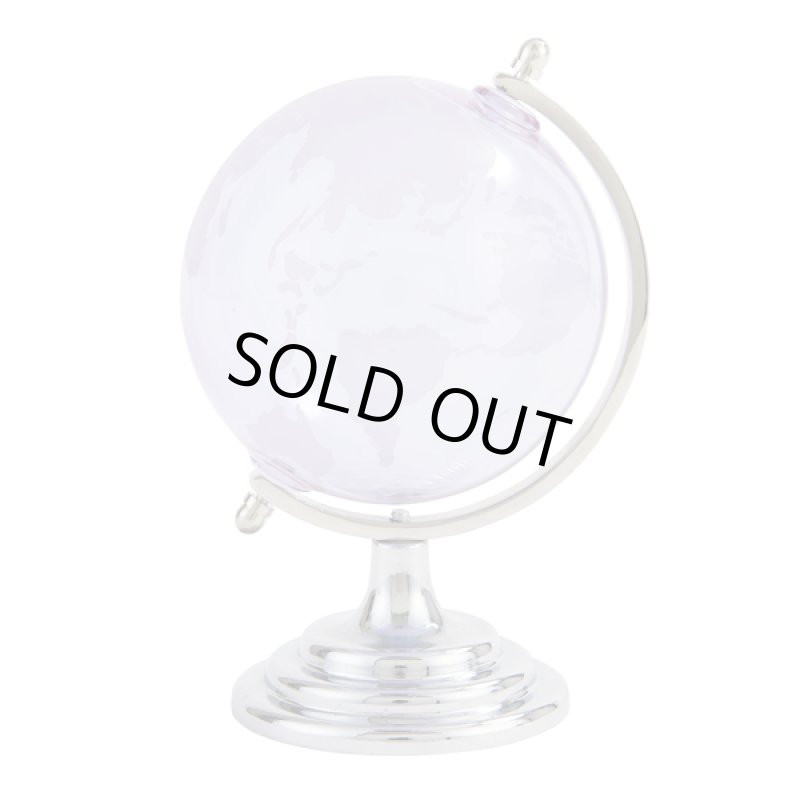 画像4: インテリアガラス地球儀ライトパープル (4)