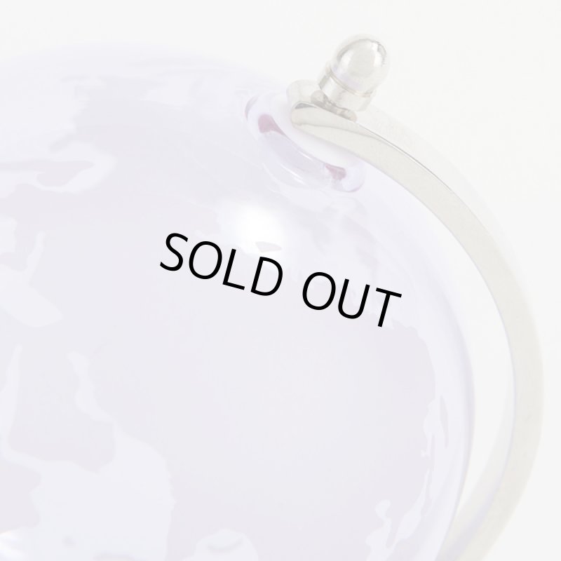 画像6: インテリアガラス地球儀ライトパープル (6)