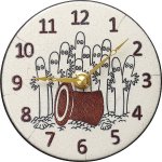 画像2: 掛置兼用ムーミン陶器製アート時計「ニョロニョロ Pottery Clock」 (2)