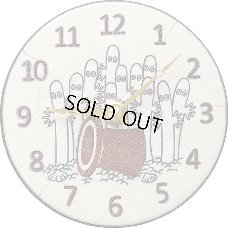 画像2: 掛置兼用ムーミン陶器製アート時計「ニョロニョロ Pottery Clock」 (2)