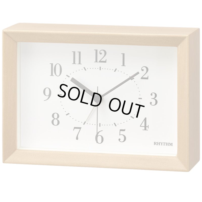 画像3: A6サイズの掛置兼用アラーム木枠時計 (3)