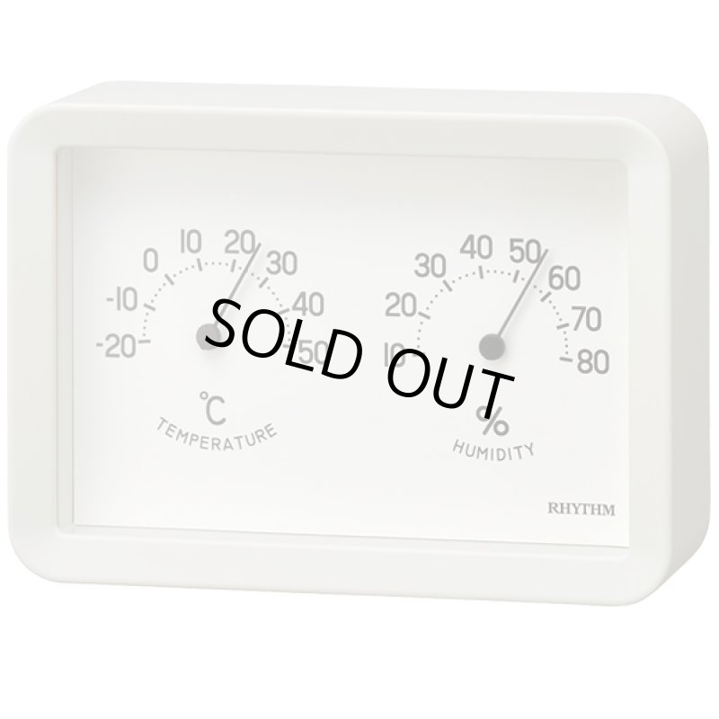 画像3: A6サイズの掛置兼用温湿度計(白) (3)