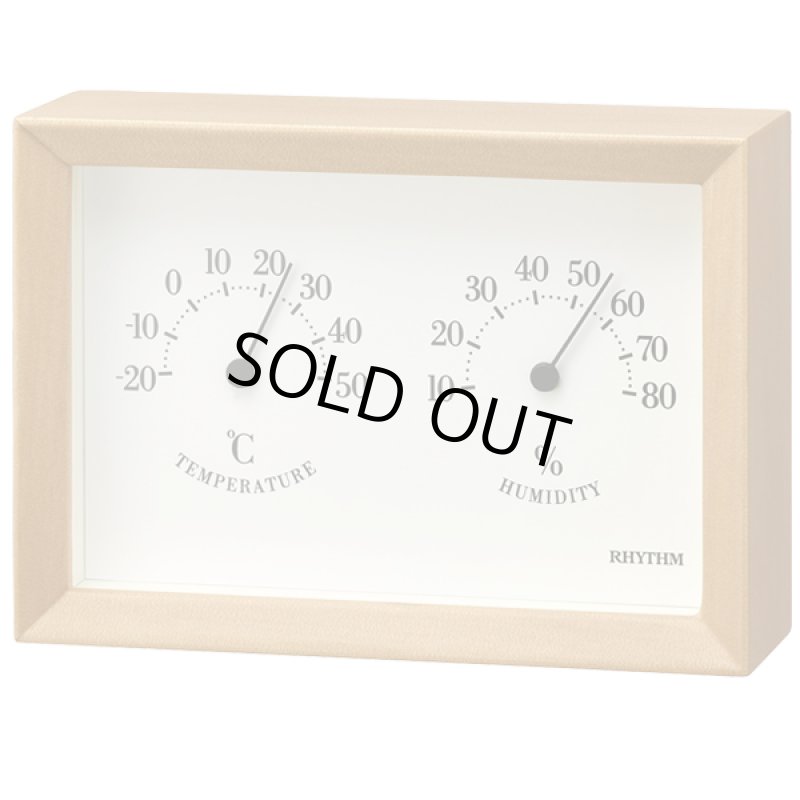 画像3: A6サイズの掛置兼用木枠温湿度計 (3)